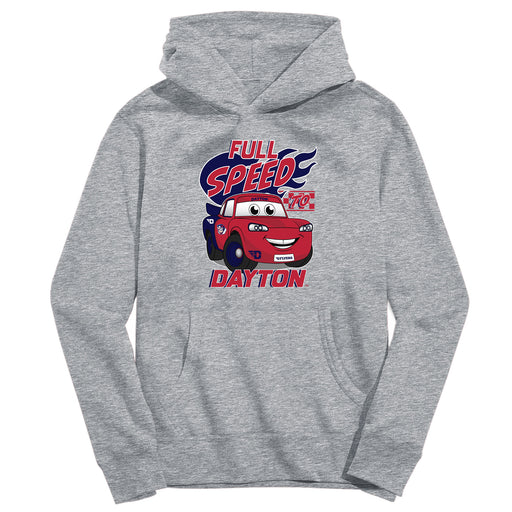 University of Dayton Flyers Full Speed Heather Grey Cotton Youth Hoodie