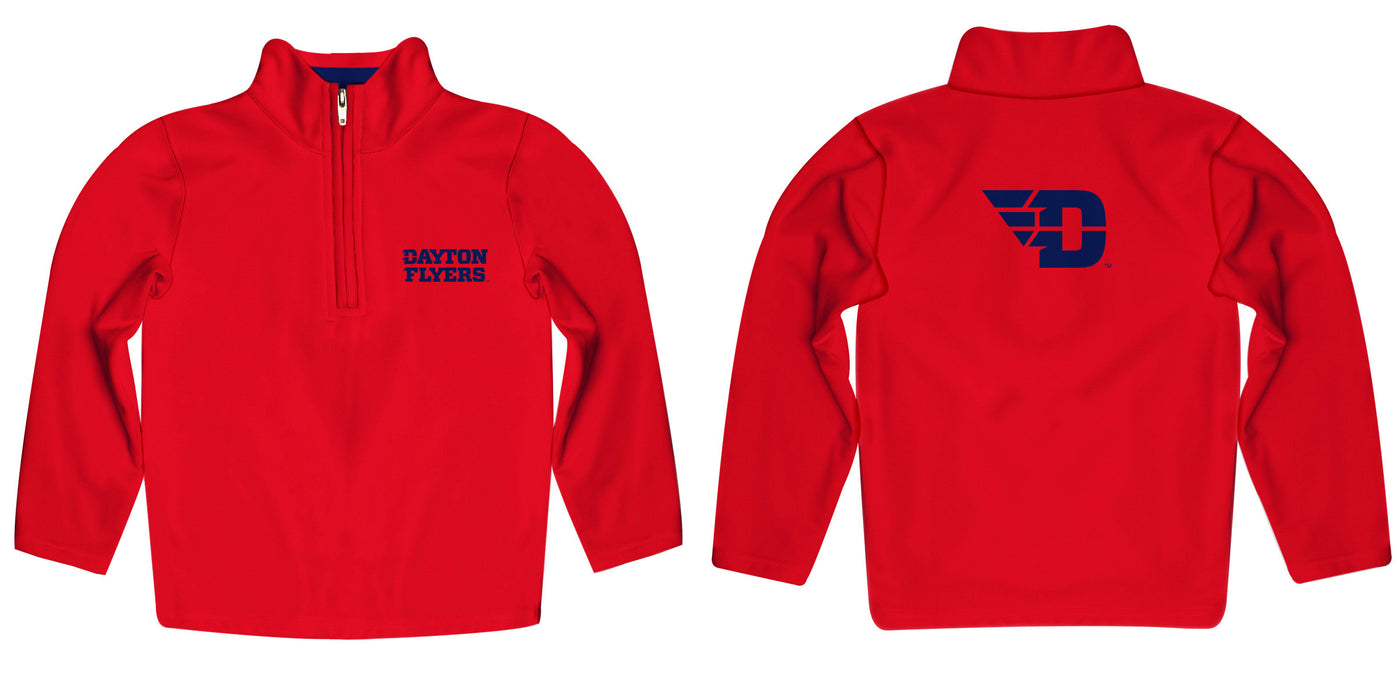 University of Dayton Flyers Vive La Fete Game Day Solid Red Quarter Zip Pullover Sleeves - Vive La Fête - Online Apparel Store