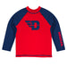 University of Dayton Flyers Vive La Fete Logo Red Long Sleeve Raglan Rashguard