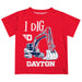 University of Dayton Flyers Vive La Fete Excavator Boys Game Day Red Short Sleeve Tee