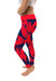 University of Dayton Flyers Vive La Fete Paint Brush Logo on Waist Women Red Yoga Leggings - Vive La Fête - Online Apparel Store