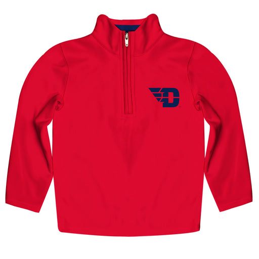 Dayton Flyers Vive La Fete Logo and Mascot Name Womens Red Quarter Zip Pullover