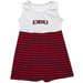 Dallas Baptist Patriots Vive La Fete Girls White Game Day Sleeveless Tank Dress Royal Stripes on Skirt
