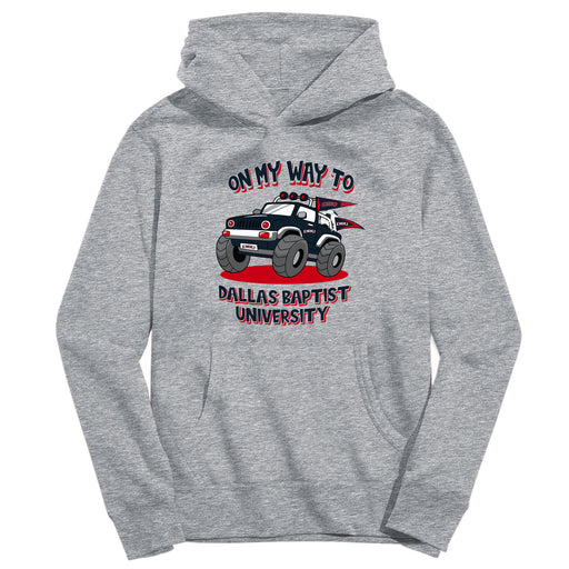 Dallas Baptist Patriots Vive La Fete On My Way Monster Truck Grey Cotton Hoodie