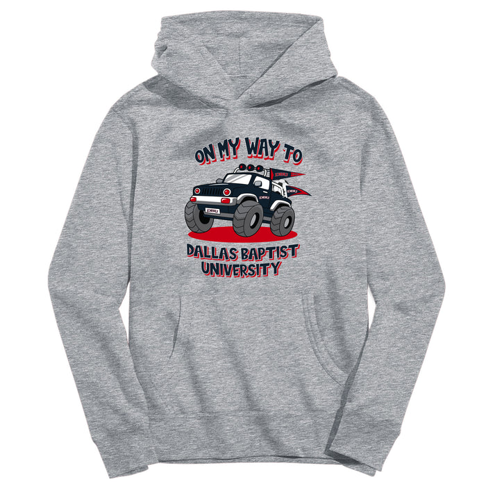 Dallas Baptist Patriots Vive La Fete On My Way Monster Truck Grey Cotton Hoodie