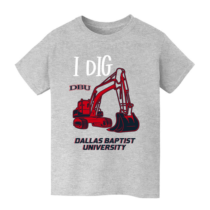 Dallas Baptist Patriots Vive La Fete Excavator Grey Cotton Short Sleeve Tee