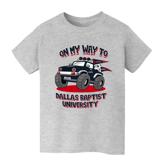 Dallas Baptist Patriots Vive La Fete On My Way Monster Truck Grey Cotton Short Sleeve Tee