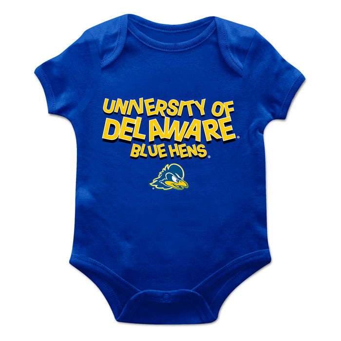 Delaware Blue Hens Vive La Fete Infant Game Day Royal Short Sleeve Bodysuit