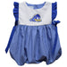 Delaware Blue Hens Embroidered Royal Gingham Girls Bubble