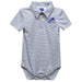 Delaware Blue Hens Embroidered Gray Stripe Knit Boys Polo Bodysuit
