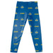 Delaware Blue Hens Vive La Fete Girls Game Day All Over Two Logos Elastic Waist Classic Play Blue Leggings Tights