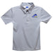 Delaware Blue Hens Embroidered Gray Stripes Short Sleeve Polo Box Shirt