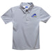 Delaware Blue Hens Embroidered Gray Stripes Short Sleeve Polo Box Shirt
