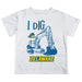 Delaware Blue Hens Vive La Fete Excavator Boys Game Day White Short Sleeve Tee