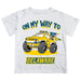 Delaware Blue Hens Vive La Fete Monster Truck Boys Game Day White Short Sleeve Tee