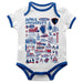 Depaul Blue Demons Hand Sketched Vive La Fete Impressions Artwork Infant White Short Sleeve Onesie Bodysuit