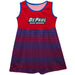 Depaul Blue Demons Vive La Fete Girls Game Day Sleeveless Tank Dress Solid Red Logo Stripes on Skirt