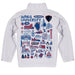 Depaul Blue Demons Hand Sketched Vive La Fete Impressions Artwork White Boys Quarter Zip Pullover V1 - Vive La Fête - Online Apparel Store
