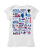 Depaul Blue Demons Hand Sketched Vive La Fete Impressions Artwork White Girls Cotton Short Sleeve Tee - Vive La Fête - Online Apparel Store