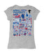 Depaul Blue Demons Hand Sketched Vive La Fete Impressions Artwork Grey Girls Cotton Short Sleeve Tee - Vive La Fête - Online Apparel Store