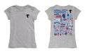 Depaul Blue Demons Hand Sketched Vive La Fete Impressions Artwork Grey Girls Cotton Short Sleeve Tee - Vive La Fête - Online Apparel Store