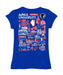 Depaul Blue Demons Hand Sketched Vive La Fete Impressions Artwork Blue Girls Cotton Short Sleeve Tee - Vive La Fête - Online Apparel Store
