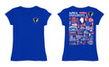 Depaul Blue Demons Hand Sketched Vive La Fete Impressions Artwork Blue Girls Cotton Short Sleeve Tee - Vive La Fête - Online Apparel Store