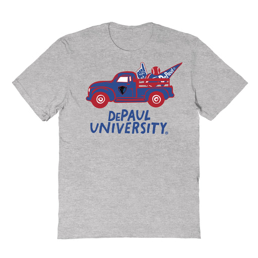 Depaul Blue Demons Hand Sketched Vive La Fete Impressions Truck Kids Grey Cotton T-shirt