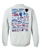 Depaul Blue Demons Hand Sketched Artwork Navy Crewneck Sweatshirt for Women - Vive La Fête - Online Apparel Store