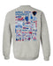 Depaul Blue Demons Hand Sketched Artwork Navy Crewneck Sweatshirt for Women - Vive La Fête - Online Apparel Store