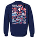 Depaul Blue Demons Hand Sketched Artwork Navy Crewneck Sweatshirt for Women - Vive La Fête - Online Apparel Store