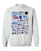 Depaul Blue Demons Hand Sketched Vive La Fete Impressions White Cotton Crewneck Sweatshirt for Women