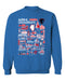 Depaul Blue Demons Vive La Fete Impressions Light Blue Cotton Crewneck Sweatshirt for Women