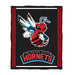 Delaware State Hornets Vive La Fete Kids Game Day Black Plush Soft Minky Blanket 36 x 48 Mascot