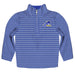 Delaware State University Hornets Embroidered Royal Stripes Quarter Zip Pullover