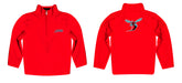 Delaware State University Hornets Vive La Fete Game Day Solid Red Bright Quarter Zip Pullover Sleeves - Vive La Fête - Online Apparel Store