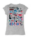Delaware State University Hornets Hand Sketched Vive La Fete Impressions Artwork Grey Girls Cotton Short Sleeve Tee - Vive La Fête - Online Apparel Store