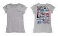 Delaware State University Hornets Hand Sketched Vive La Fete Impressions Artwork Grey Girls Cotton Short Sleeve Tee - Vive La Fête - Online Apparel Store