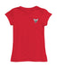 Delaware State University Hornets Hand Sketched Vive La Fete Impressions Artwork Red Girls Cotton Short Sleeve Tee