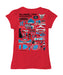 Delaware State University Hornets Hand Sketched Vive La Fete Impressions Artwork Red Girls Cotton Short Sleeve Tee - Vive La Fête - Online Apparel Store