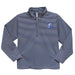 Drake University Bulldogs Embroidered Navy Stripes Quarter Zip Pullover
