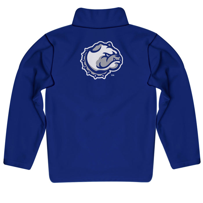Drake University Bulldogs Vive La Fete Game Day Solid Blue Quarter Zip Pullover Sleeves - Vive La Fête - Online Apparel Store