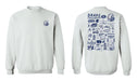 Drake University Bulldogs Hand Sketched Vive La Fete Impressions Artwork Navy Crew Neck Sweatshirt for Women - Vive La Fête - Online Apparel Store