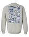 Drake University Bulldogs Hand Sketched Vive La Fete Impressions Artwork Navy Crew Neck Sweatshirt for Women - Vive La Fête - Online Apparel Store