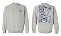 Drake University Bulldogs Hand Sketched Vive La Fete Impressions Artwork Navy Crew Neck Sweatshirt for Women - Vive La Fête - Online Apparel Store