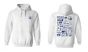 Drake University Bulldogs Hand Sketched Vive La Fete Impressions Artwork Navy Cotton Fleece Long Sleeve Hoodie - Vive La Fête - Online Apparel Store