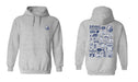 Drake University Bulldogs Hand Sketched Vive La Fete Impressions Artwork Navy Cotton Fleece Long Sleeve Hoodie - Vive La Fête - Online Apparel Store