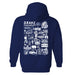 Drake University Bulldogs Hand Sketched Vive La Fete Impressions Artwork Navy Cotton Fleece Long Sleeve Hoodie - Vive La Fête - Online Apparel Store