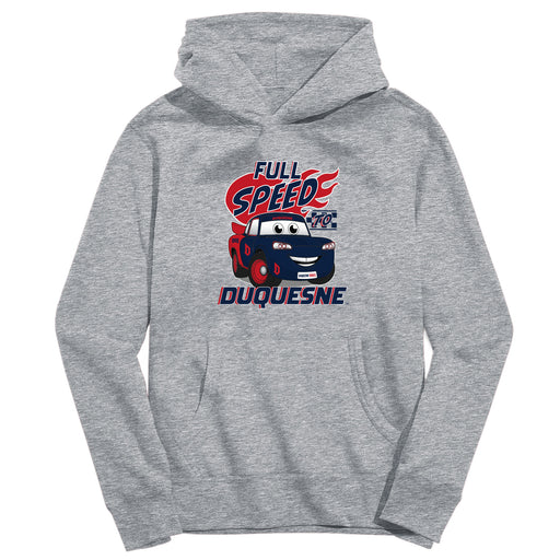 Duquesne Dukes Full Speed Heather Grey Cotton Youth Hoodie