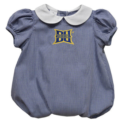 Drexel University Dragons Embroidered Navy Girls Baby Bubble Short Sleeve